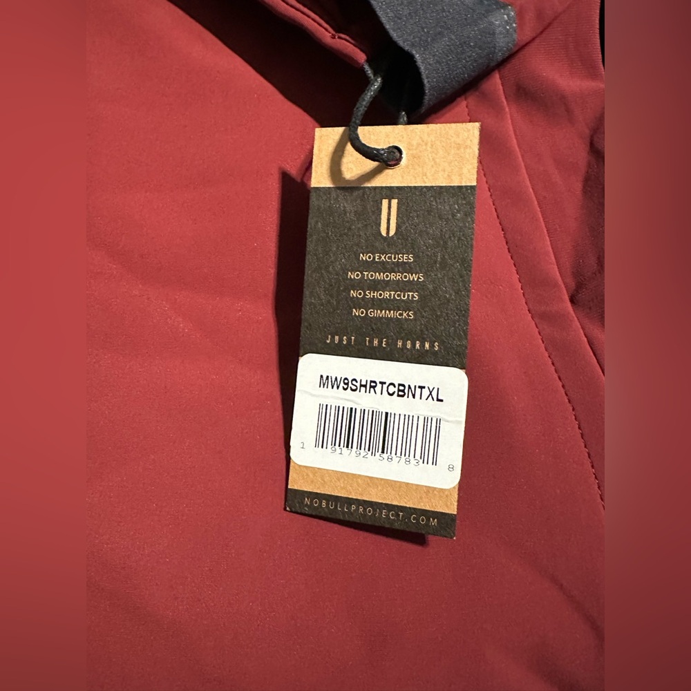 NOBULL Men's Athletic Shorts - Burgundy - Picture 6 of 8